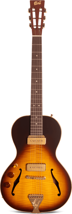 Crossroads Little Sister Non - Cutaway P90s Tobacco Burst (Lefty) - B&G Guitars