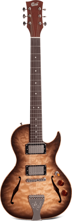 Crossroads Step Sister Cutaway Humbuckers Quilted Maple Wolf Burst - B&G Guitars