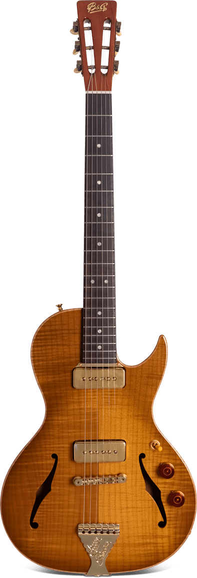 Crossroads Little Sister Cutaway P90s 5A Honey Burst
