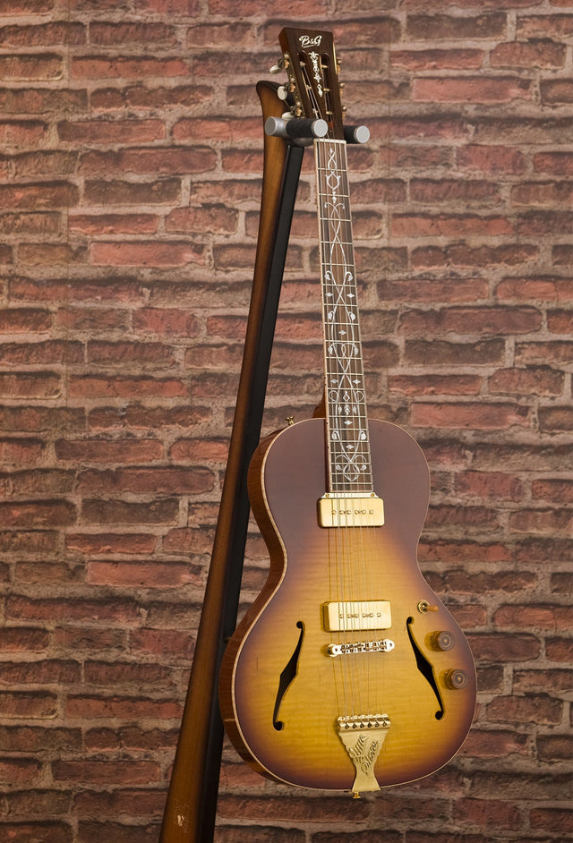 Little Sister Classic Non-Cutaway P90s Tobacco Burst - Ornate Fretboard - Private Build